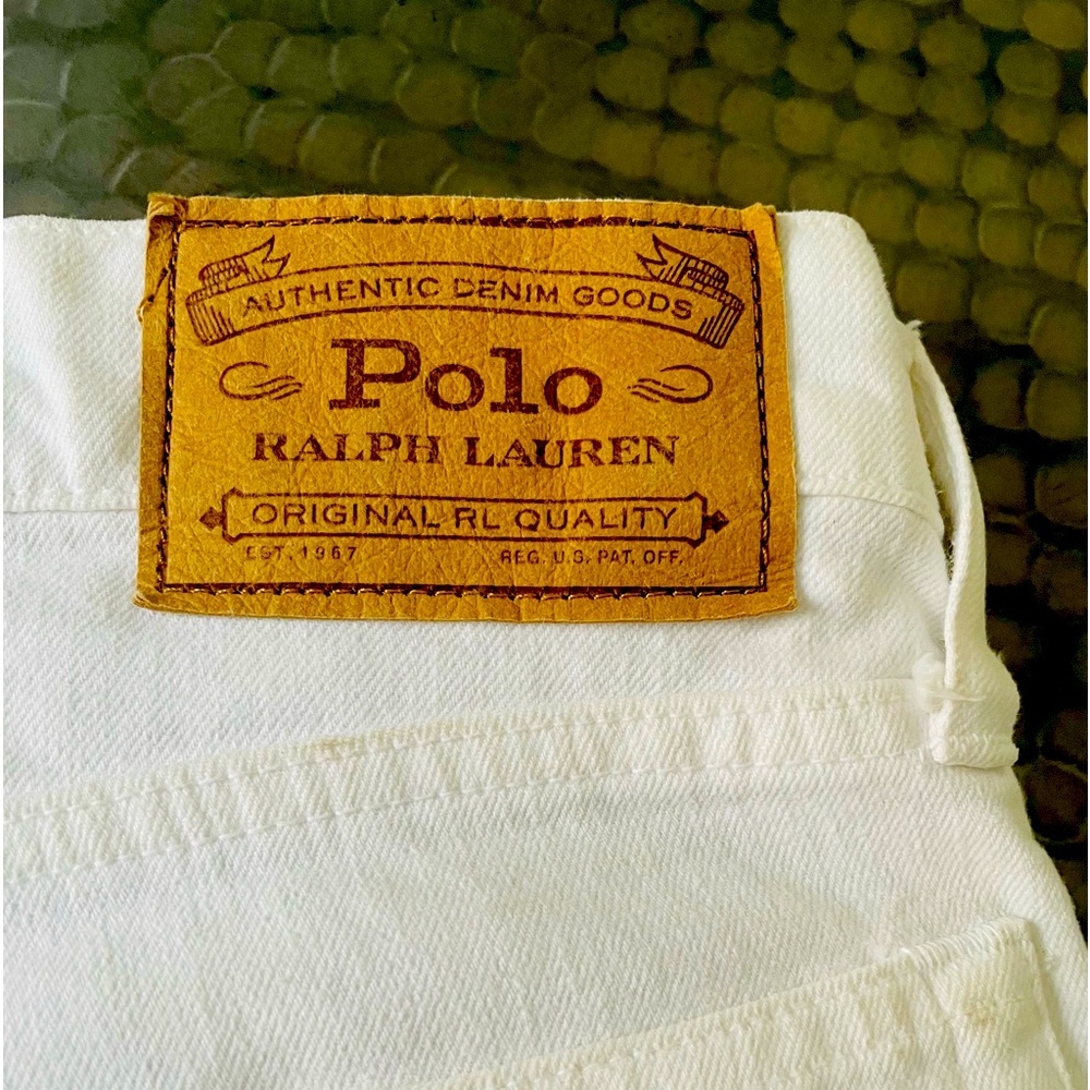 Ralph Lauren Mens white 34 x 32 Sullivan Slim Jeans